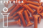 Alu Schrauben | Orange | M6 | ~DIN 7991 | Senkkopf M6x25