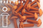 Aluminium Bolts | Orange | M3 | ISO 7380 | Button Head M3x15