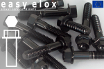 Stainless Steel Bolts | Black| M6 | ~DIN 6921 | Hex Flange M6x60