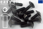 Stainless Steel Bolts | Black | M5 | ~ISO 7380 | Button Head | Allen Key