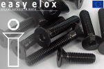 Edelstahlschrauben | Schwarz | M5 | DIN 7991 | Senkkopf
