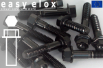 Edelstahlschrauben | Schwarz | M5 | ~DIN 6921 | Sechskant...