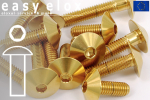 Stainless Steel Bolts | Gold | M5 | ~ISO 7380 | Button...