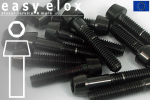 Edelstahlschrauben | Schwarz | M10x1.25 | DIN 912 | konischer Kopf M10x1.25x60