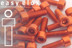 Aluminium Bolts | Orange | M5 | DIN 912 | Cap Head