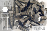 Titanschrauben | Silber | M3 | DIN 933 | Gr.5 | Sechskant