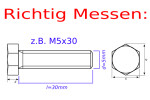 Titanschrauben | Silber | M3 | DIN 933 | Gr.5 | Sechskant