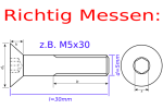 Alu Schrauben | Blank | M4 | DIN 7991 | Senkkopf