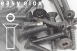 Aluminium Bolts | Plain | M2 | DIN 7991 | Countersunk M2x10