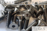 Titanium Bolts | Silver | M3 | ISO 14581 | Gr.5 | Countersunk | Hexalobular M3x8