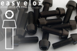 Aluminium Bolts | Black | M6 | DIN 912 | Taper Head | Allen Key | M6x35