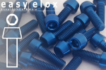 Alu Schrauben | Blau | M6 | DIN 912 | konischer Kopf | ISK | M6x10