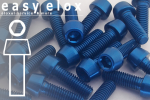 Aluminium Bolts | Blue | M6 | DIN 912 | Taper Head | Allen Key | M6x25