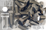 Titanium Bolts | Silver | M10 | DIN 933 | Gr.5 | Hexagon M10x25