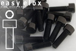 Aluminium Bolts | Black | M6 | DIN 912 | Cap Head | M6x20