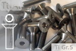 Titanium Bolts | Silver | M4 | DIN 7991 | Gr.5 | Countersunk M4x8