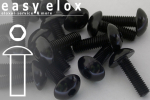 Aluminium Bolts | Black | M4 | ISO 7380 | Button Head M4x6