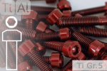 M8 Titanium Bolts Red DIN 912 / ISO 4762 Grade 5 Cap Head...