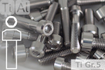 M3 Titanschrauben Silber DIN 912 / ISO 4762 Grade 5...
