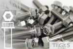 M5 Titanium Bolts Silver / Natural DIN ~6921 / ~EN 1665 Grade 5 Hexagon Head Flanged and Allen Key