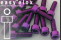 Aluminium Bolts | Purple | M10 | DIN 912 | Cap Head M10x30 (CNC)