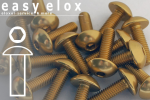 Aluminium Bolts | Gold | M5 | ~ISO 7380 | Button Head Gold M5x20 (CNC)