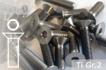 Titanschrauben | Silber | M4 | DIN 7991 | Gr.2 | Senkkopf