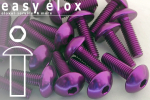 Aluminium Bolts | Purple | M6 | ~ISO 7380 | Button Head M6x35