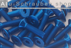 Alu Schrauben | Blau | M5 | DIN 7991 | Senkkopf Blau M5x15 (CNC)