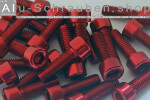 Alu Schrauben | Rot | M8 | DIN 912 | Zylinderkopf Rot M8x20 (CNC)