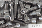 Titanschrauben | Silber | M3 | DIN 912 | Gr.5 | Zylinderkopf mit Fase M3x25