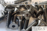 Titanium Bolts | Silver | M4 | DIN 7991 | Gr.5 | Countersunk M4x60