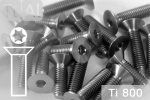 Titanschrauben | Silber | M2 | ISO 14581 | TC16 / TB5 /...
