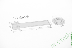 Titanschrauben | Silber | M5 | ~DIN 6921 | Gr.5 | Sechskant mit Flansch M5x15