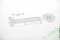 Titanschrauben | Schwarz | M4 | ISO 14581 | Gr.5 | Senkkopf | ISR M4x8.6mm