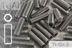 Titanium | Socket Set Screws | Silver | M3 | DIN 913 | Gr.5 | Allen Key M3x8