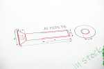 Aluminium Bolts | Red | M6 | DIN 7991 | Countersunk Red...