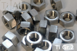 Titanium | Hex Nuts | DIN 934 | Gr.2 M1.4 Silver