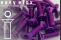 Alu Schrauben | Violett | M4 | DIN 7991 | Senkkopf M4x10...