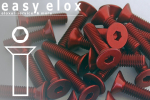 Aluminium Bolts | Red | M6 | ISO 10642 | Countersunk Red M6x40 (CNC)