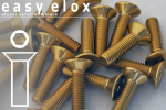 Alu Schrauben | Gold | M8 | DIN 7991 | Senkkopf (CNC)