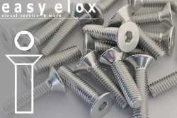 Aluminium Bolts | Silver | M6 | ~DIN 7991 | Countersunk