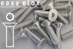 Aluminium Bolts | Silver | M6 | ~DIN 7991 | Countersunk
