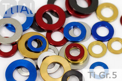 Titanium | Flat Washers | DIN 125 | Gr.5 | Silver M4