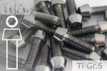 Titanschrauben | Silber | M3 | DIN 912 | Gr.5 | konischer...