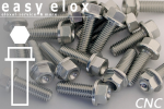 Aluminium Bolts | Silver | M6 | ~DIN 964 | Hex Flange M6x35