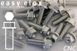 Alu Schrauben | Silber | M6 | ~DIN 6921 | Sechskant mit Flansch M6x40