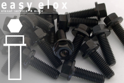 Aluminium Bolts | Black | M5 | ~DIN 964 | Hex Flange M5x15