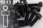 Aluminium Bolts | Black | M6 | DIN 912 | Cap Head | M6x55