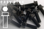 Aluminium Bolts | Black | M4 | ~DIN 964 | Hex Flange